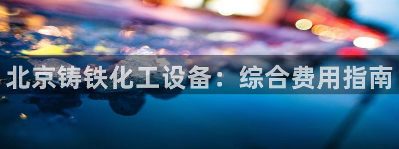 新城平台代理怎么做：北京铸铁化工设备：综合费用指南