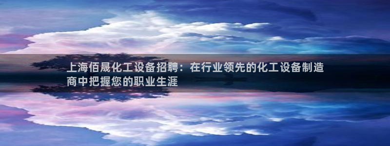 新城平台注册：上海佰晟化工设备招聘：在行业领先的化